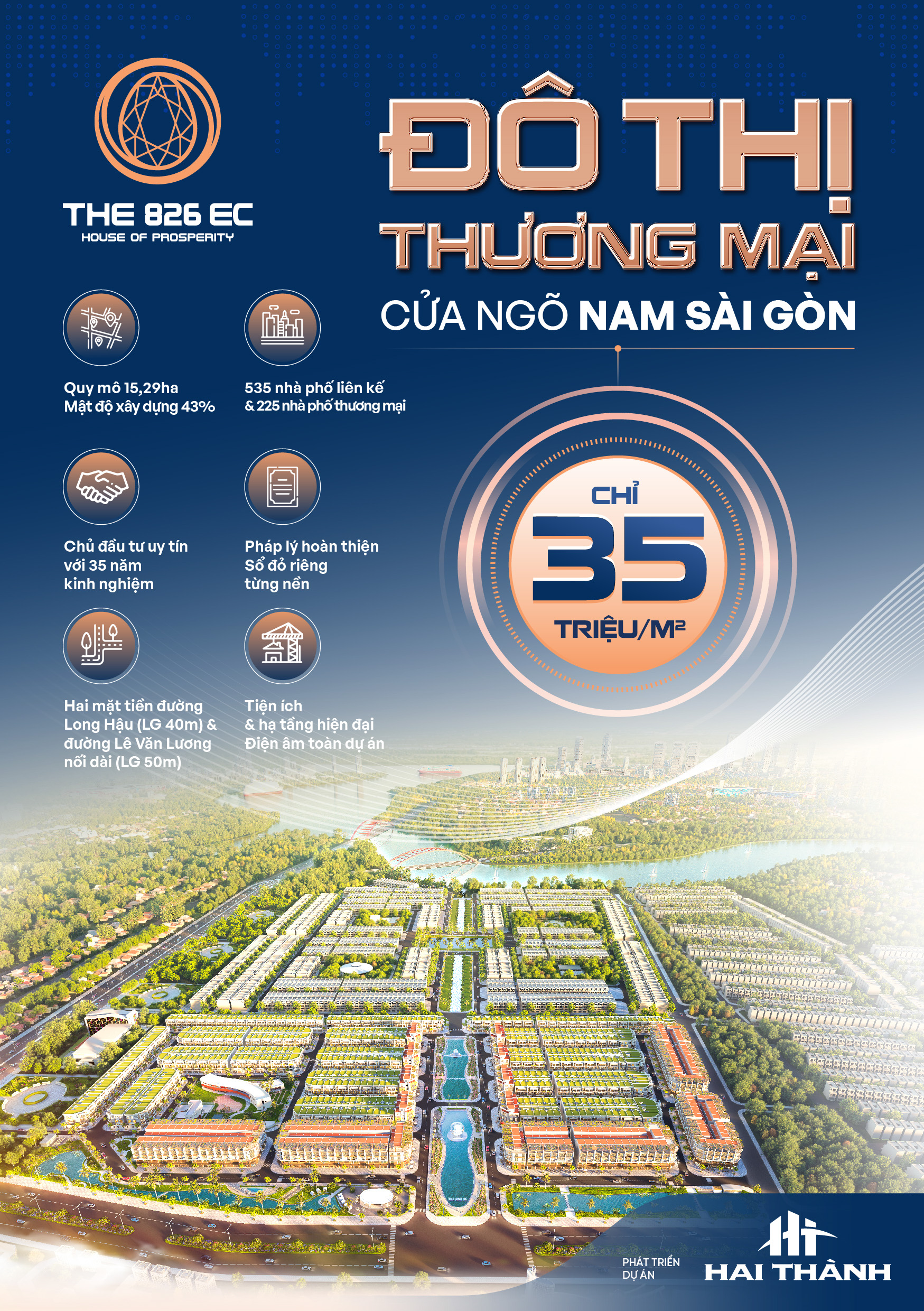 tờ rơi khu đô thị The 826ec Long Hậu, Tây Ninh, Hai Thành